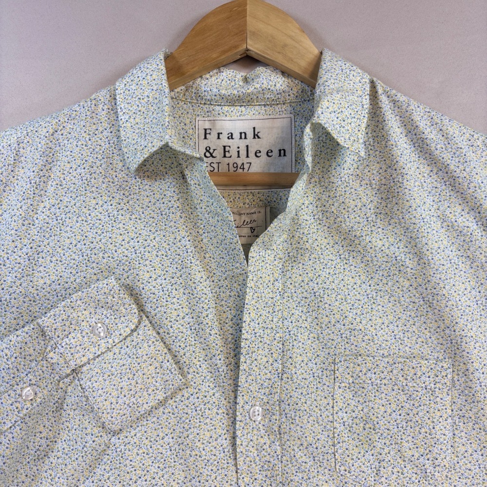Frank & Eileen Eileen Shirt Womens Medium Floral Cotton Button Up Cottagecore